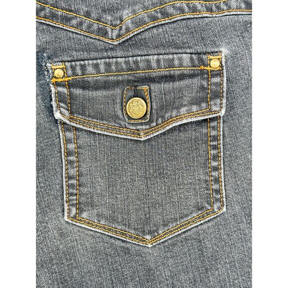 Cabi Jeans Boot Cut Patch Pockets Mid Rise Contemporary Fit Black Western 10 - Picture 7 of 12